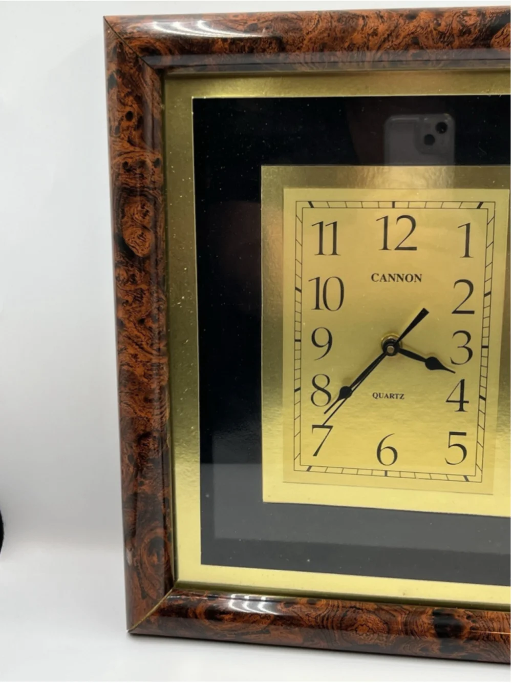VINTAGE cannon quartz vintage clock STILL WORKS AFTER ALL THESE YEARS SEE ALL